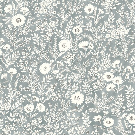 Manhattan Comfort Greeley Agathon Blue Floral 33 ft L X 205 in W Wallpaper BR4072-70051